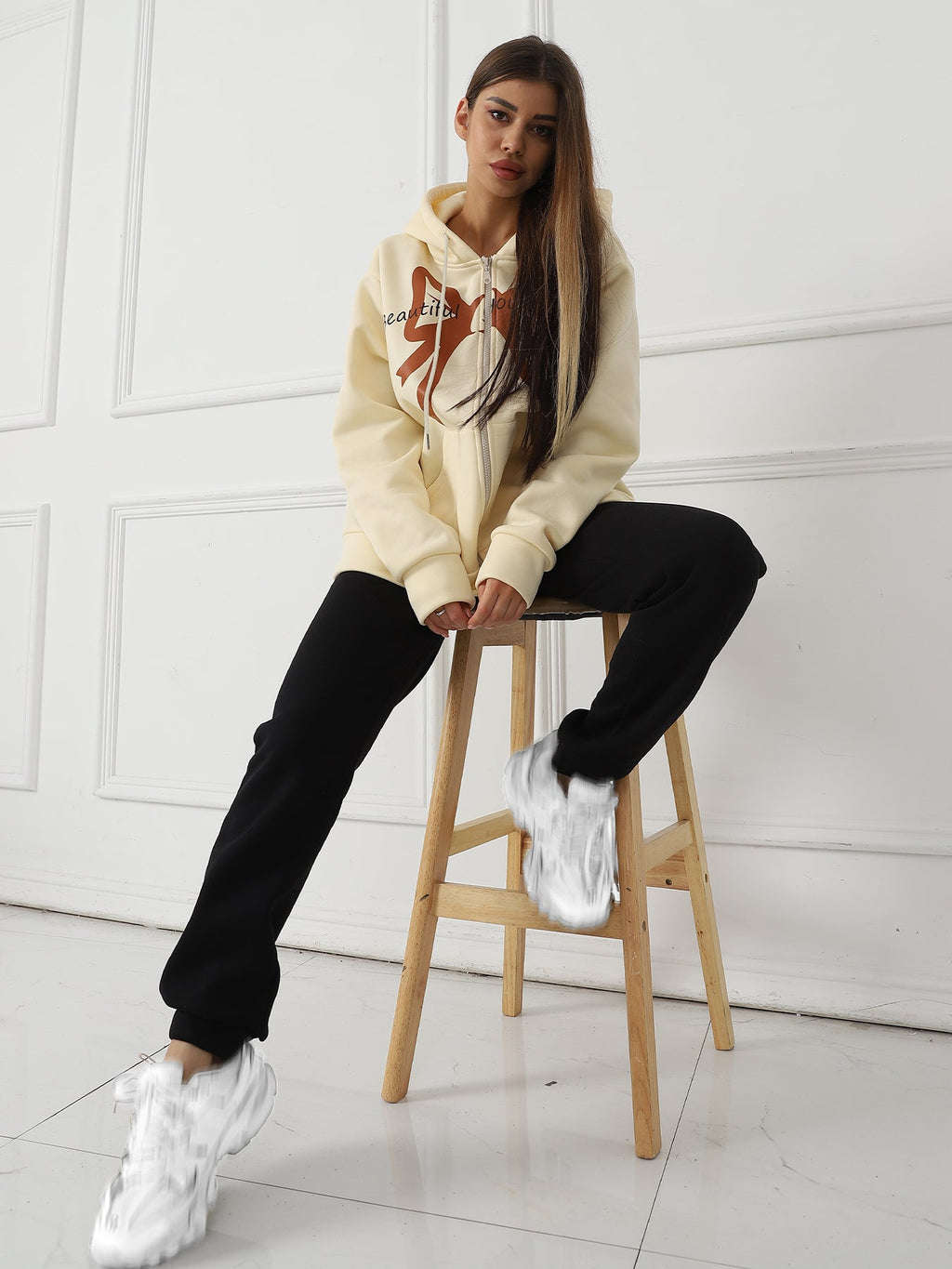 Beautiful Bow Full-Zip Oversize Hoodie