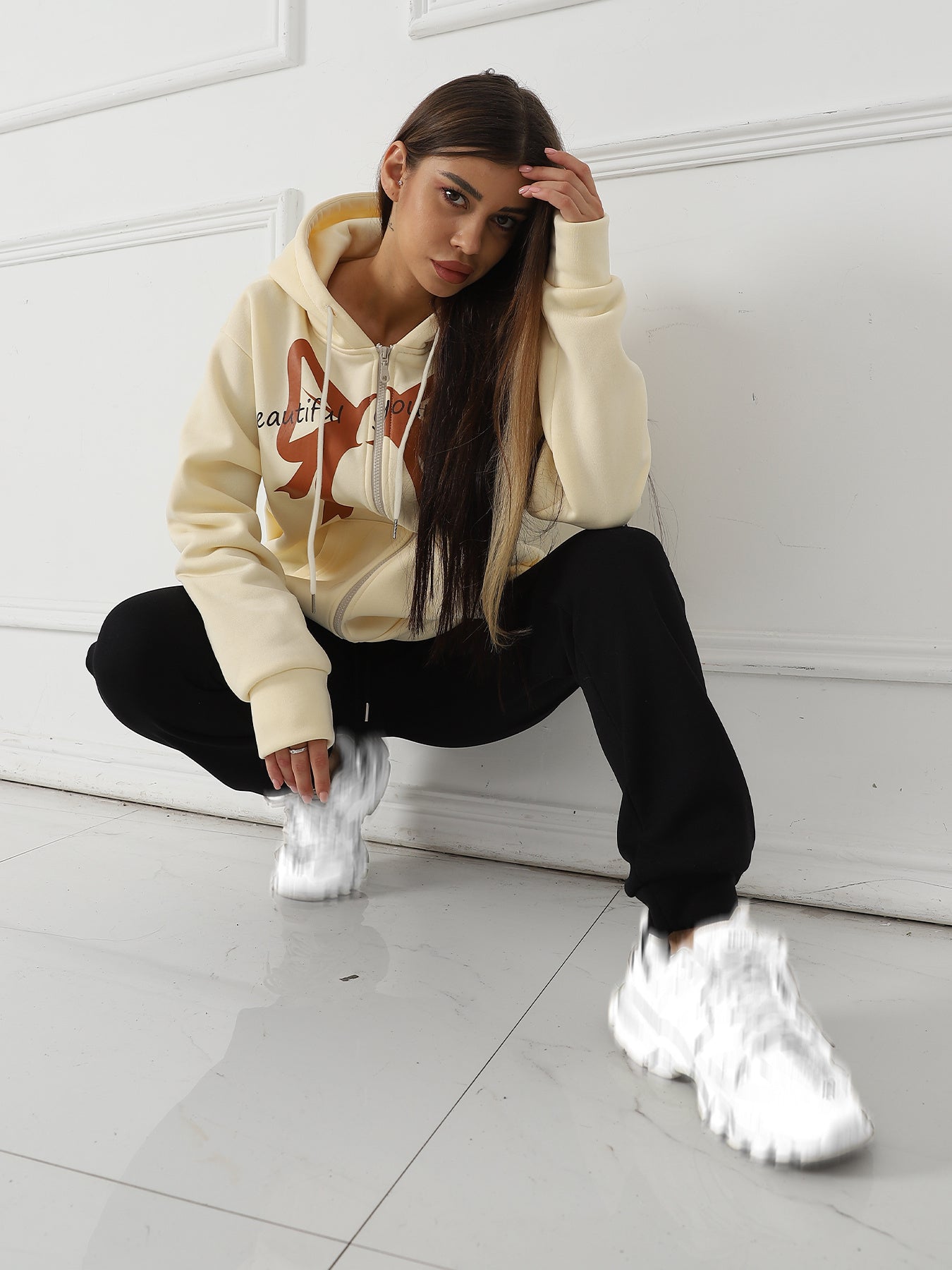 Beautiful Bow Full-Zip Oversize Hoodie