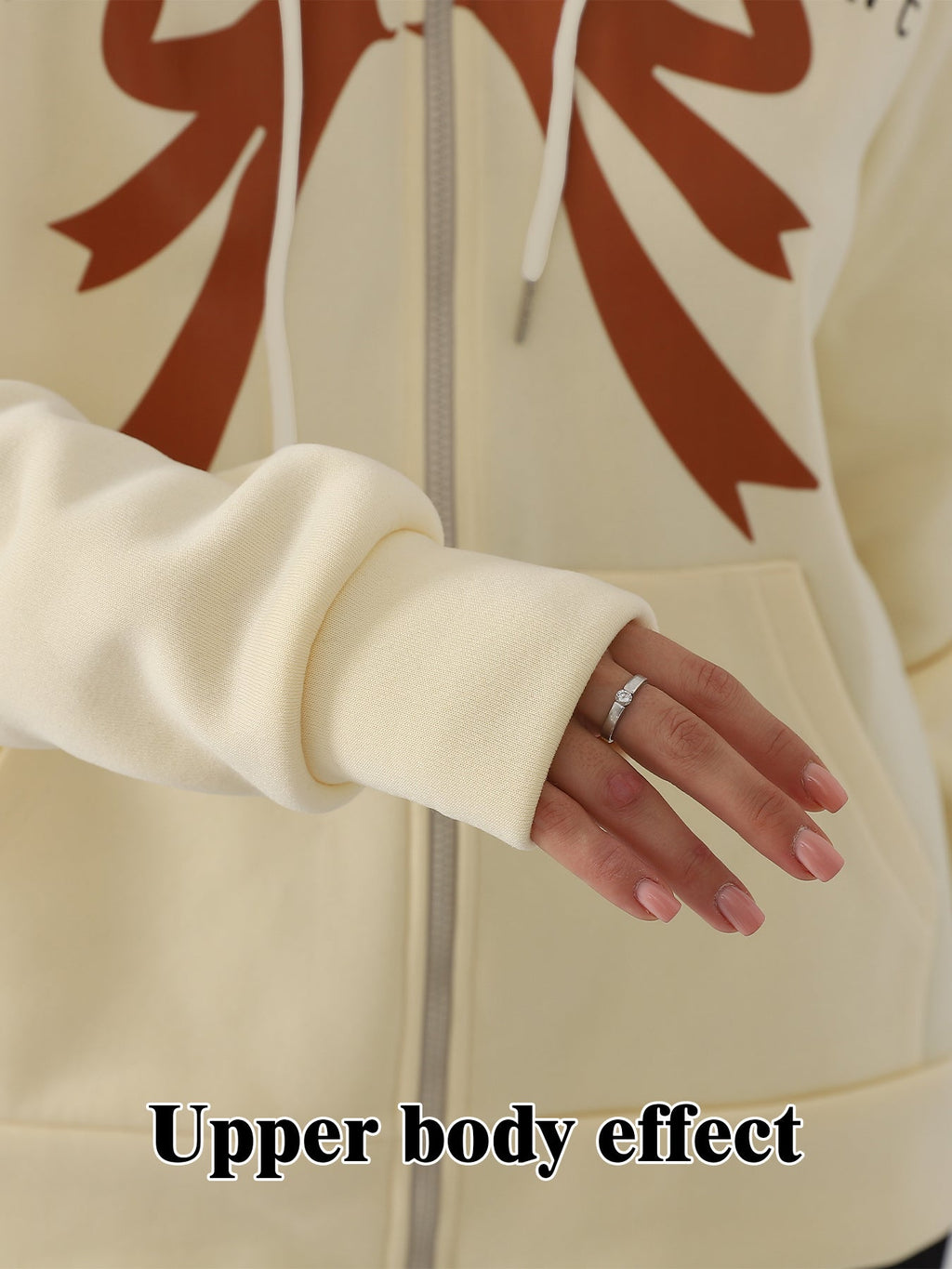Beautiful Bow Full-Zip Oversize Hoodie