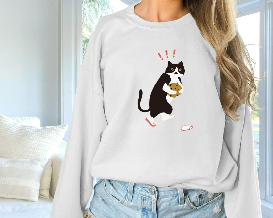 Cookie Cat - Women's Long-Sleeved Sweatshirt Nexora USA