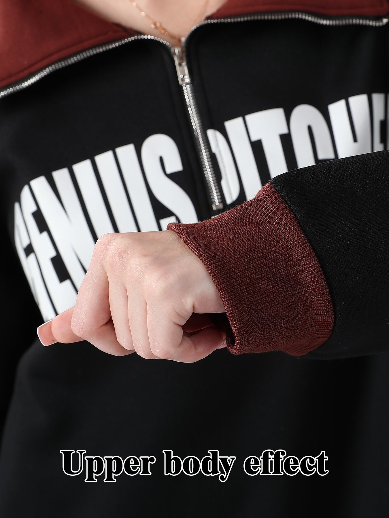 Retro Prep Genius Pitcher  Contrast Quarter-Zip Pullover