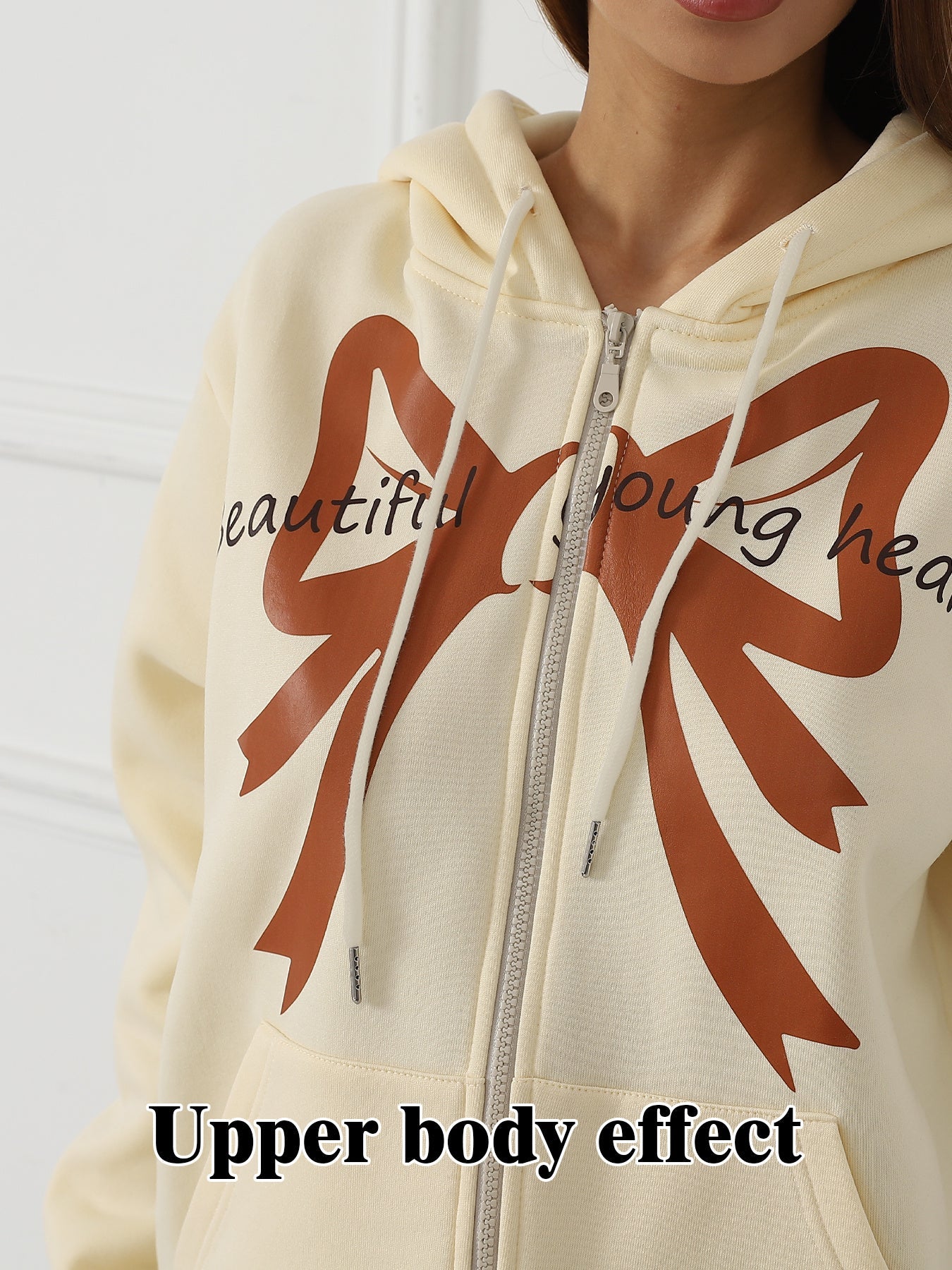 Beautiful Bow Full-Zip Oversize Hoodie